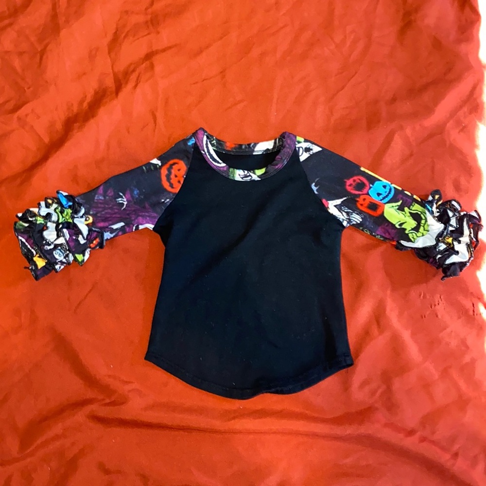 Nightmare Before Christmas Ruffle Long Sleeve Shirt